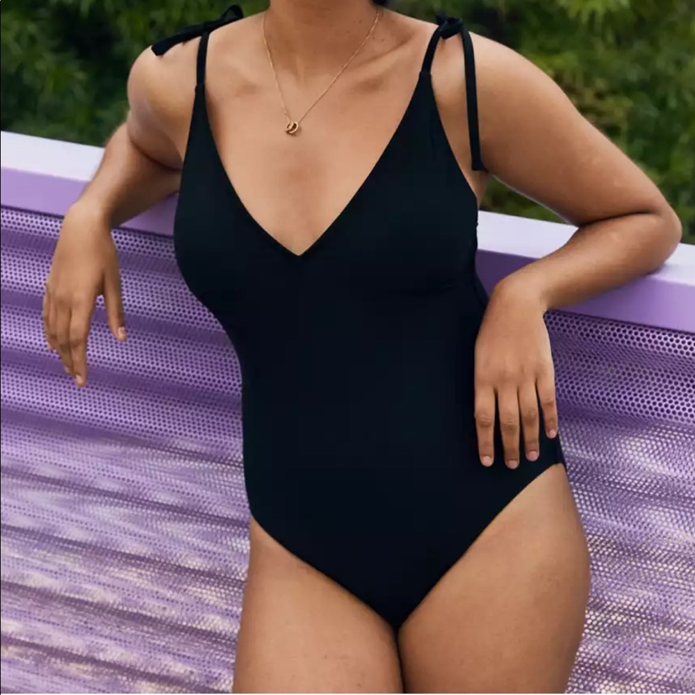Aerie Full Coverage Black Swimsuit
